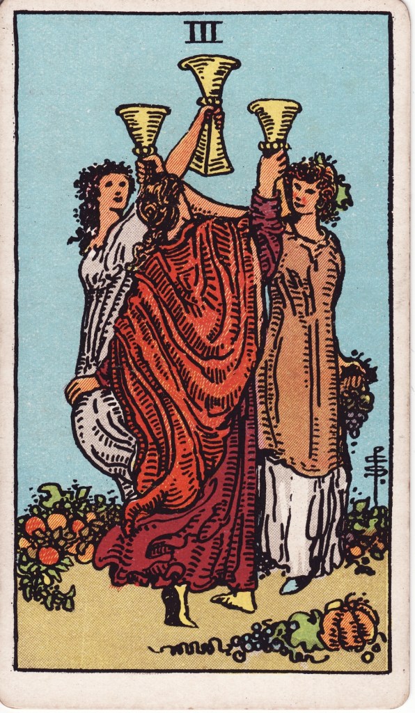 there of cups tarot card