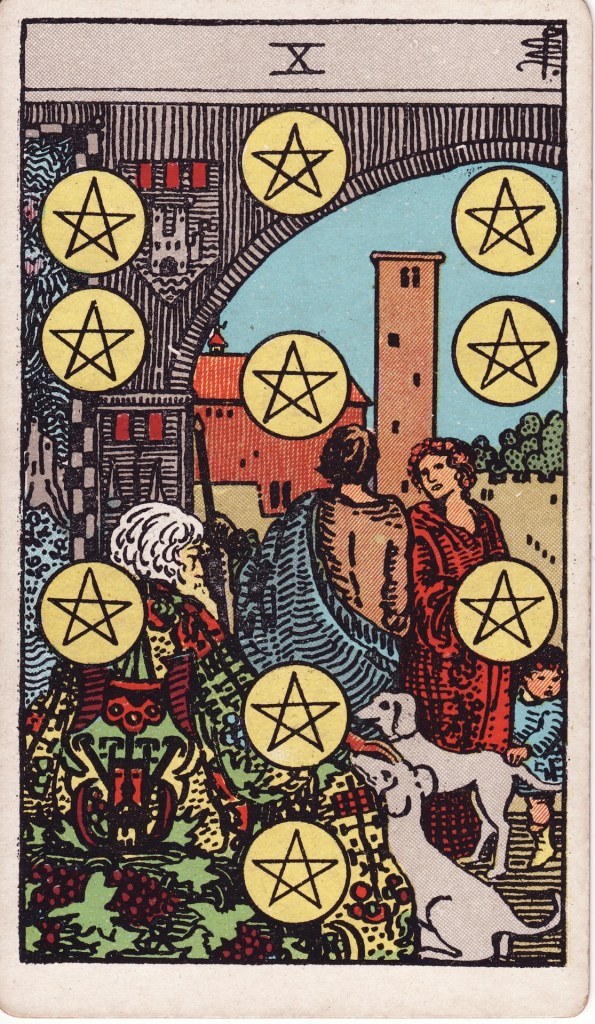ten of pentacles tarot card