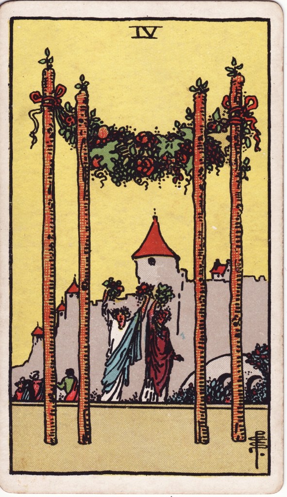 four of wands tarot card
